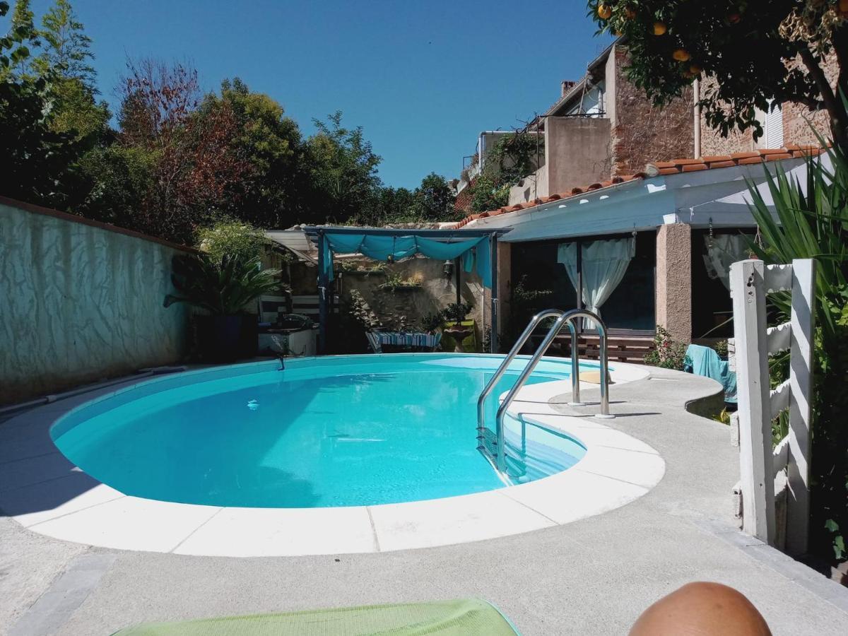 Millas Belle Maison De Caractere Dans Village Et Sa Piscine Privee 7 Pers- 3 Chambres - 12 Rue Emile Zola מראה חיצוני תמונה